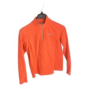 The North Face Women’s Fleece Pullover Med Pink Coral Quarter Zip Sweatshirt